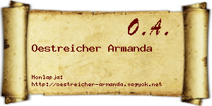 Oestreicher Armanda névjegykártya